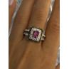 Seta 925 Sterling Silver Gold Plated Spinel Ring Size 10