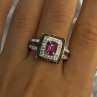 Seta 925 Sterling Silver Gold Plated Spinel Ring Size 10
