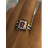 Seta 925 Sterling Silver Gold Plated Spinel Ring Size 10