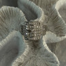 925 Sterling Silver Belt CZ Ring Size 9