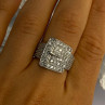 925 Sterling Silver Belt CZ Ring Size 9
