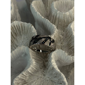 925 Sterling Silver Sapphire Ring Size 7