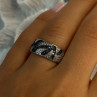 925 Sterling Silver Sapphire Ring Size 7