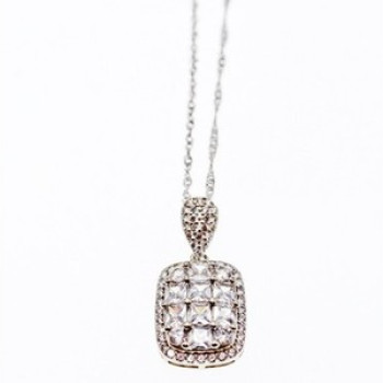 925 Sterling Silver CZ Chain With Pendant