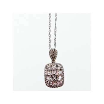 925 Sterling Silver CZ Chain with Pendant