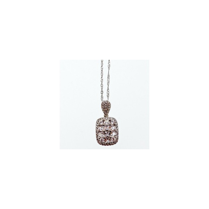 925 Sterling Silver CZ Chain with Pendant