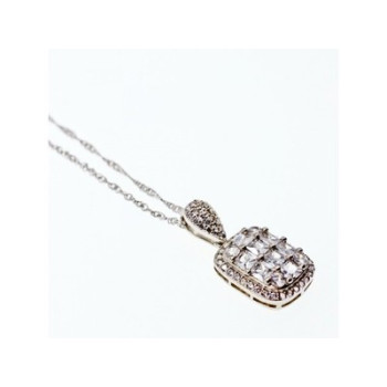 925 Sterling Silver CZ Chain with Pendant