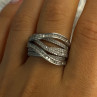 Elegant Design 925 Sterling Silver White Topaz Ring Size 9
