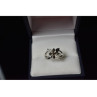 925 Sterling Silver Black Spinel & CZ Ring Size 5.5