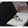 925 Sterling Silver Black Spinel & CZ Ring Size 5.5