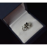 925 Sterling Silver Black Spinel & CZ Ring Size 5.5