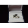925 Sterling Silver Black Spinel & CZ Ring Size 5.5