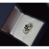 925 Sterling Silver Black Spinel & CZ Ring Size 5.5