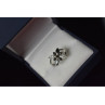 925 Sterling Silver Black Spinel & CZ Ring Size 5.5