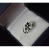 925 Sterling Silver Black Spinel & CZ Ring Size 5.5
