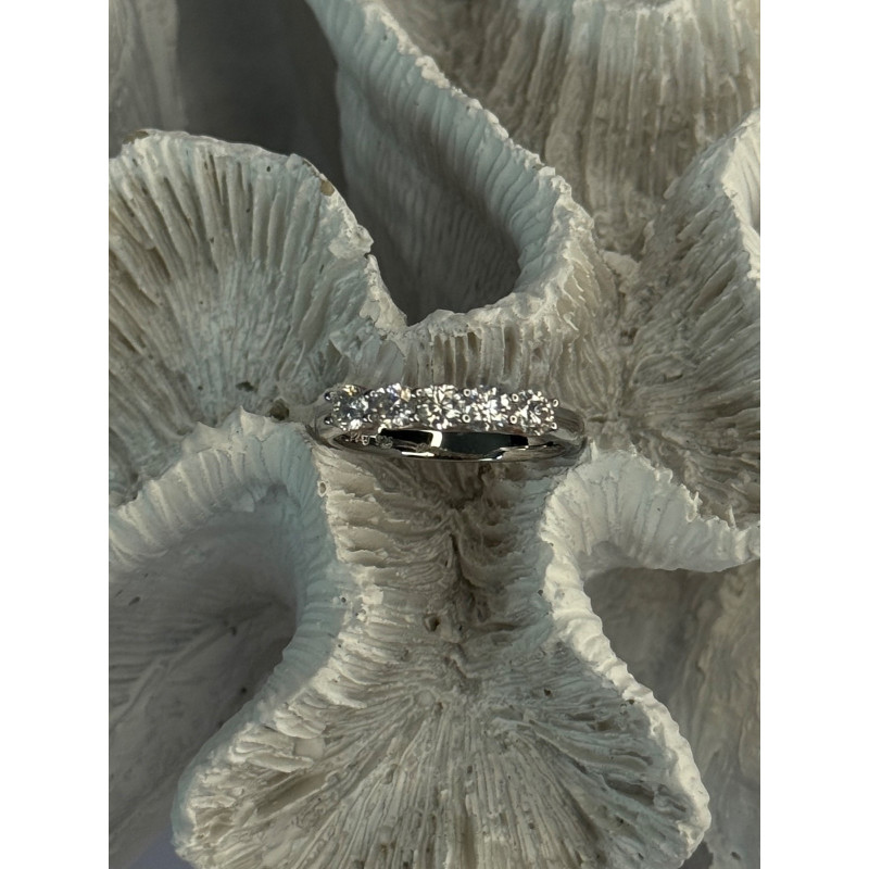 Paj 925 Sterling Silver White Topaz Ring Size 8