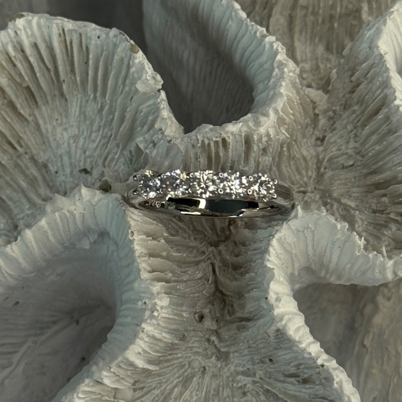 Paj 925 Sterling Silver White Topaz Ring Size 8