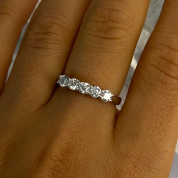 Paj 925 Sterling Silver White Topaz Ring Size 8
