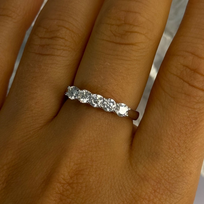 Paj 925 Sterling Silver White Topaz Ring Size 8