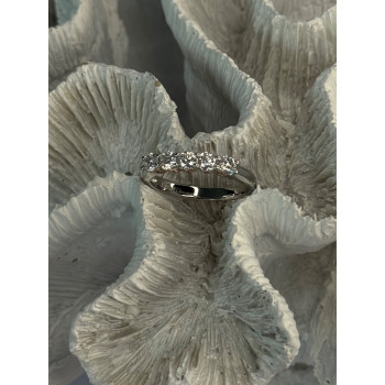 Paj 925 Sterling Silver White Topaz Ring Size 8