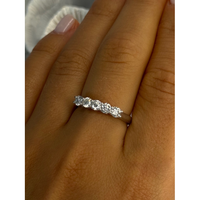 Paj 925 Sterling Silver White Topaz Ring Size 8