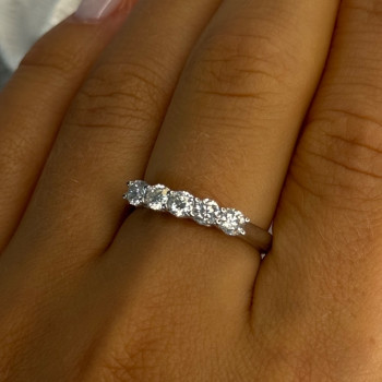Paj 925 Sterling Silver White Topaz Ring Size 8