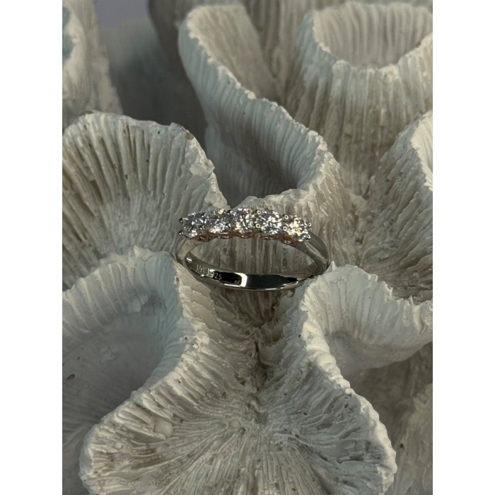 Paj 925 Sterling Silver White Topaz Ring Size 8