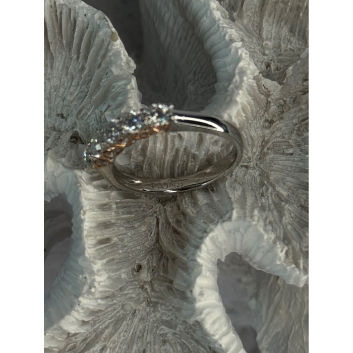 Paj 925 Sterling Silver White Topaz Ring Size 8