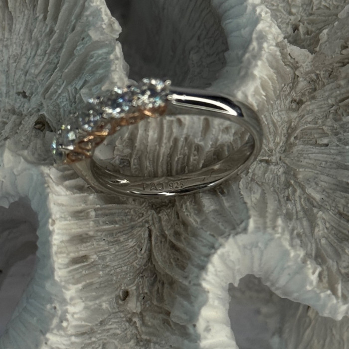 Paj 925 Sterling Silver White Topaz Ring Size 8