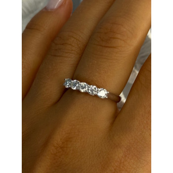 Paj 925 Sterling Silver White Topaz Ring Size 8