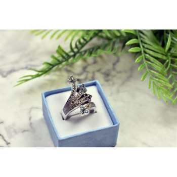 925 Sterling Silver Multi Gemstones Ring Size 7