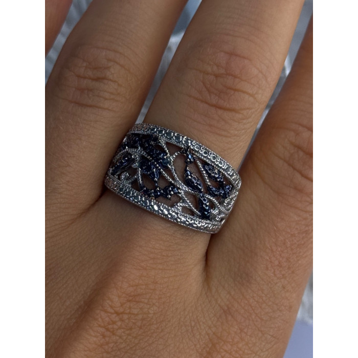 925 Sterling Drop Silver Leaf Design Ring Size 10