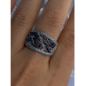925 Sterling Drop Silver Leaf Design Ring Size 10