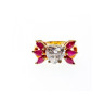 925 Sterling Silver Gold Plated Spinel & CZ 