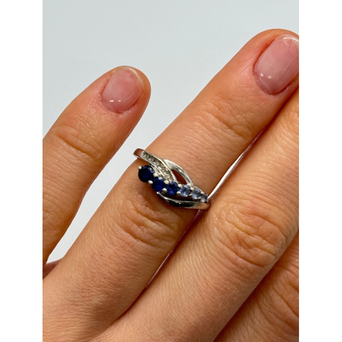 925 Sterling Silver Tourmaline Ring Size 5