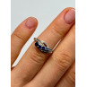 925 Sterling Silver Tourmaline Ring Size 5