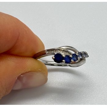 925 Sterling Silver Tourmaline Ring Size 5