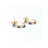 14K YELLOW GOLD SAPPHIRE & BERYL EARRINGS