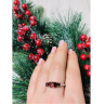 925 Sterling Silver Garnets Ring Size 9