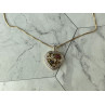 925 Sterling Silver Gold Plated Rubies & Sapphires Chain With Pendant Italy
