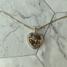 925 Sterling Silver Gold Plated Rubies & Sapphires Chain With Pendant Italy
