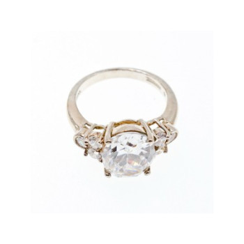 925 Sterling Silver CZ Ring Size 9