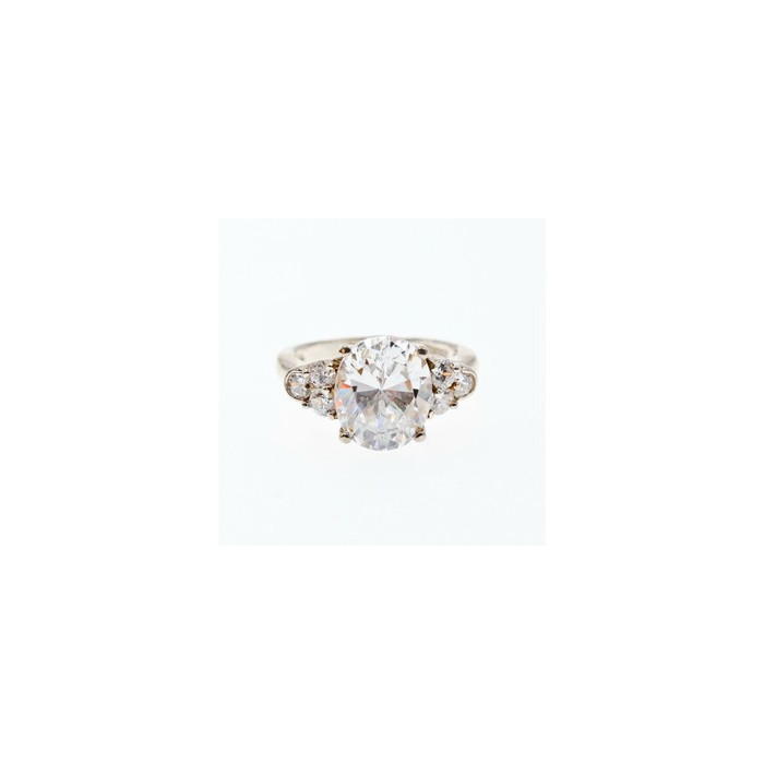 925 Sterling Silver CZ Ring Size 9