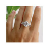 925 Sterling Silver CZ Ring Size 9