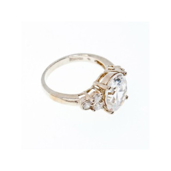 925 Sterling Silver CZ Ring Size 9