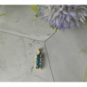 14K Yellow Gold Blue Topaz & Diamond Pendant