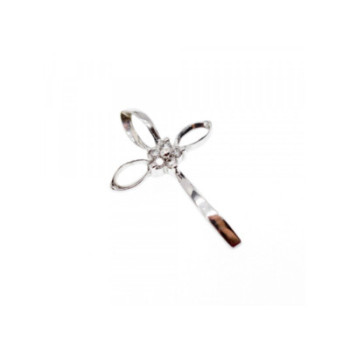 10K WHITE GOLD WHITE SAPPHIRES PENDANT