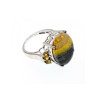 925 Sterling Silver Jasper & Citrine Ring Size 8