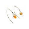 925 Sterling Silver Amber Earrings