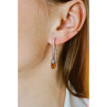 925 Sterling Silver Amber Earrings